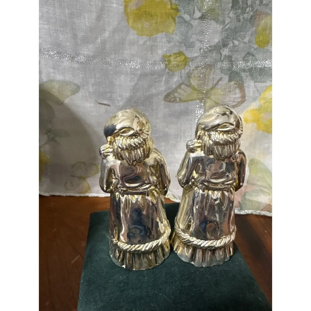 Silver Treasures By Godinger Santa Claus Salt‎ & Pepper Set W/Original Box